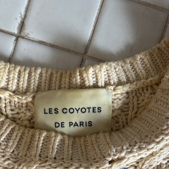 Cozy Knit Sweater with Colorful Embroidery- worn maybe twice. 265 retail - Picture 2 of 6